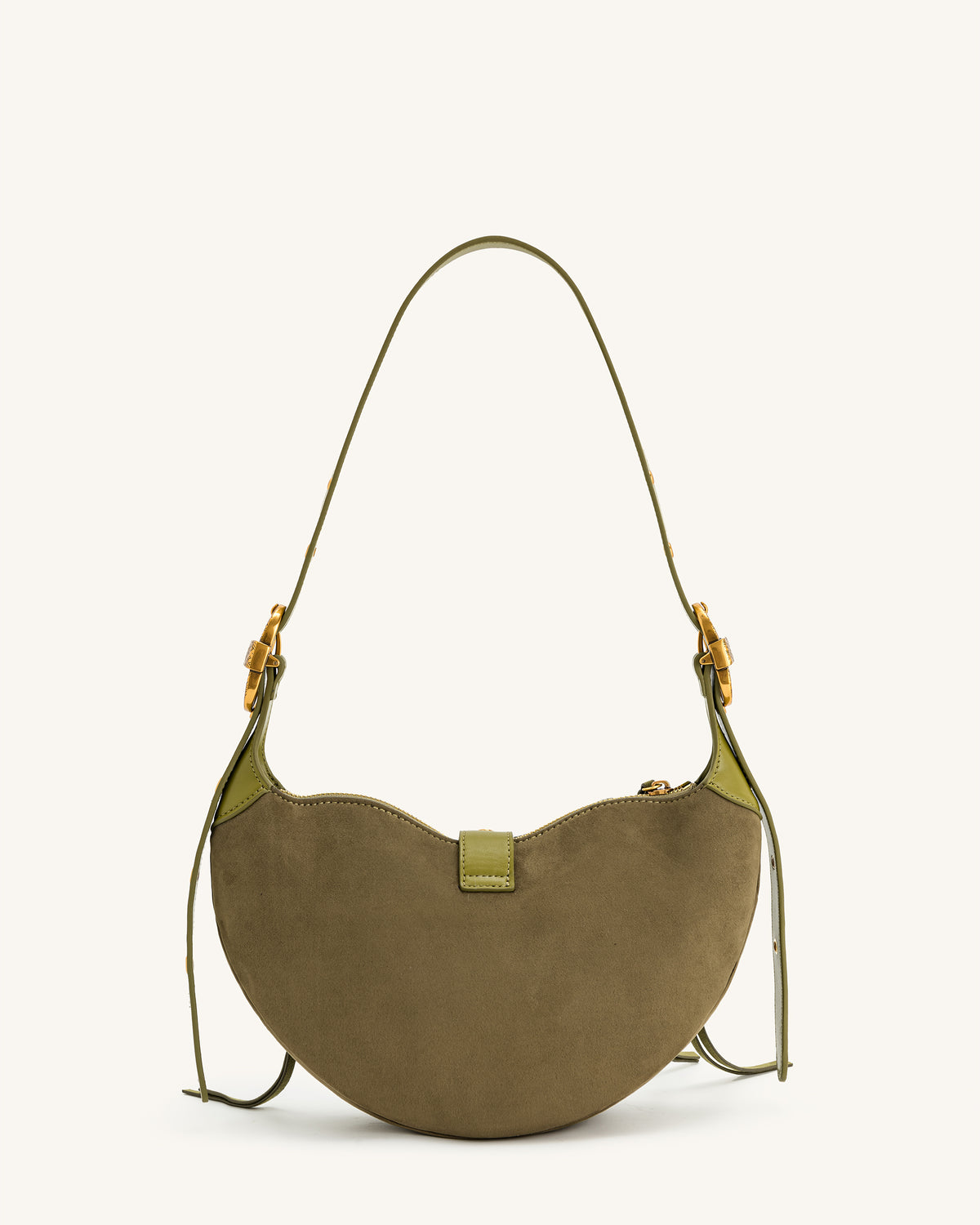 Tessa Suede Shoulder Bag - Dark Olive - view 4