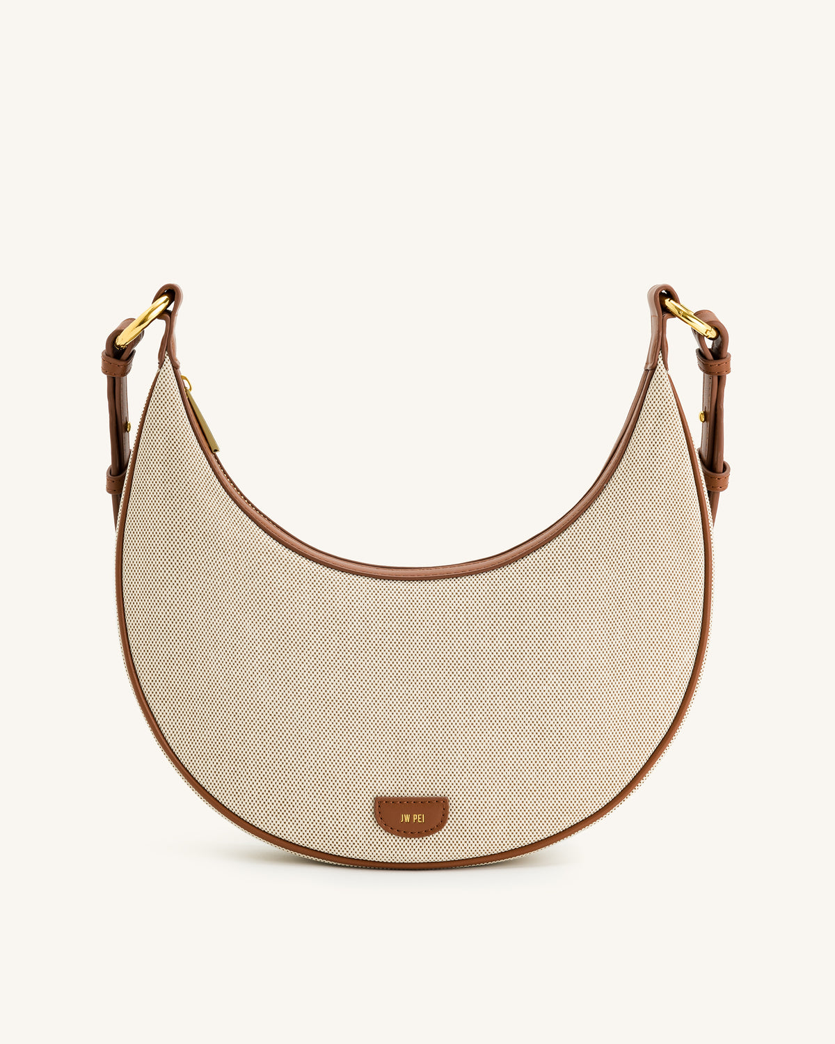 Carly Canvas Saddle Bag - Beige - view 3