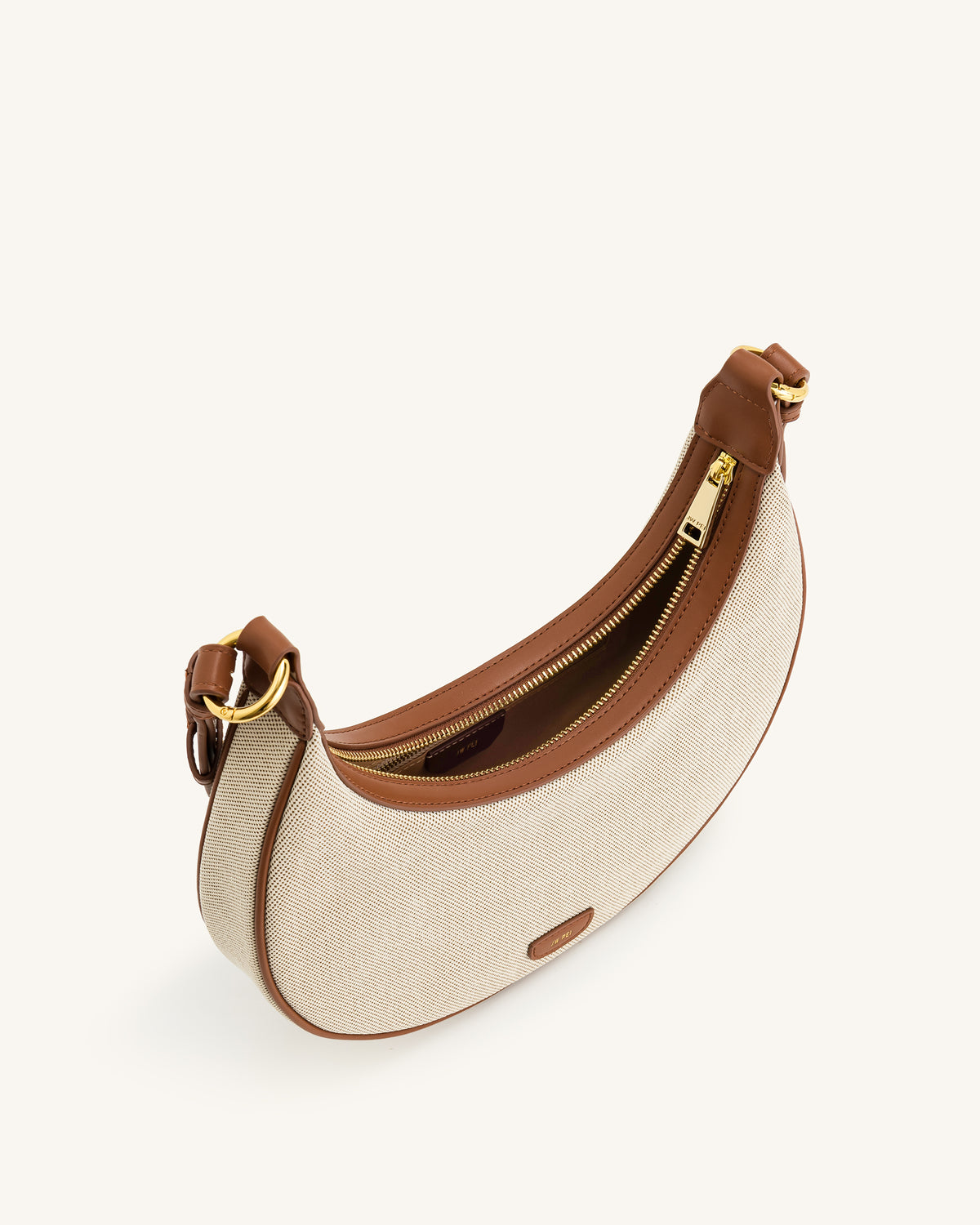 Carly Canvas Saddle Bag - Beige - view 4