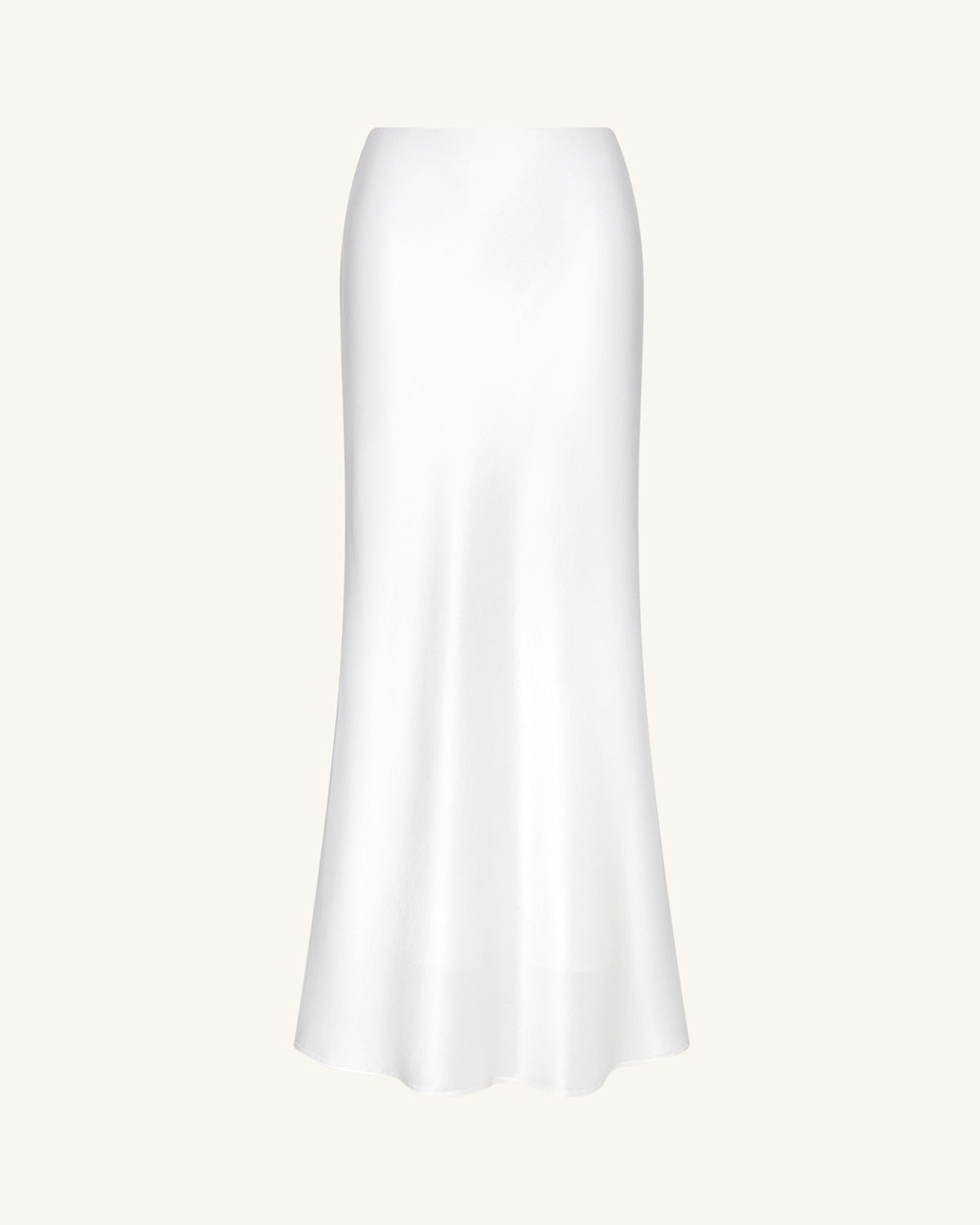Liquid Satin Mermaid Maxi Skirt - White - view 3