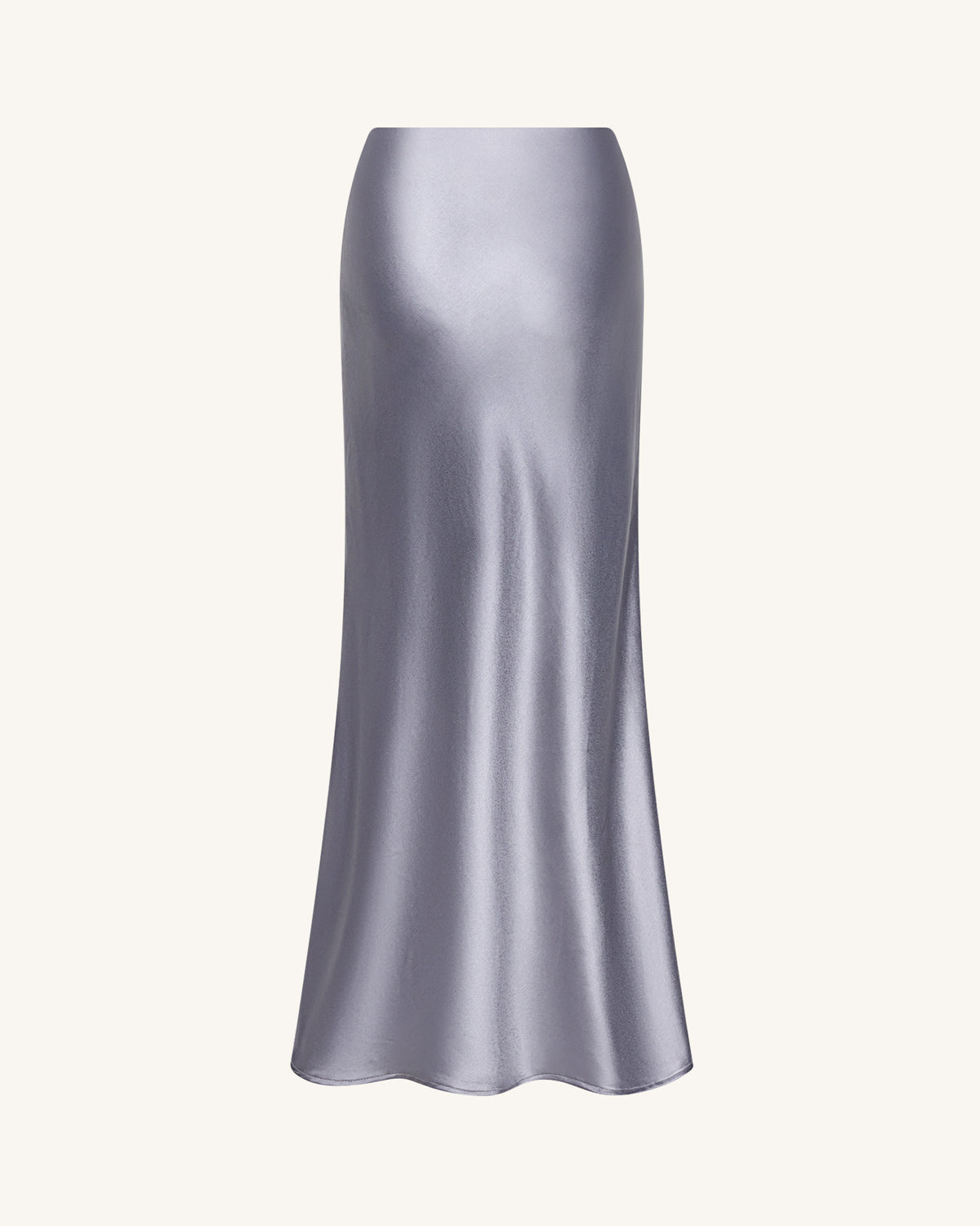 Liquid Satin Mermaid Maxi Skirt - Silver - view 5
