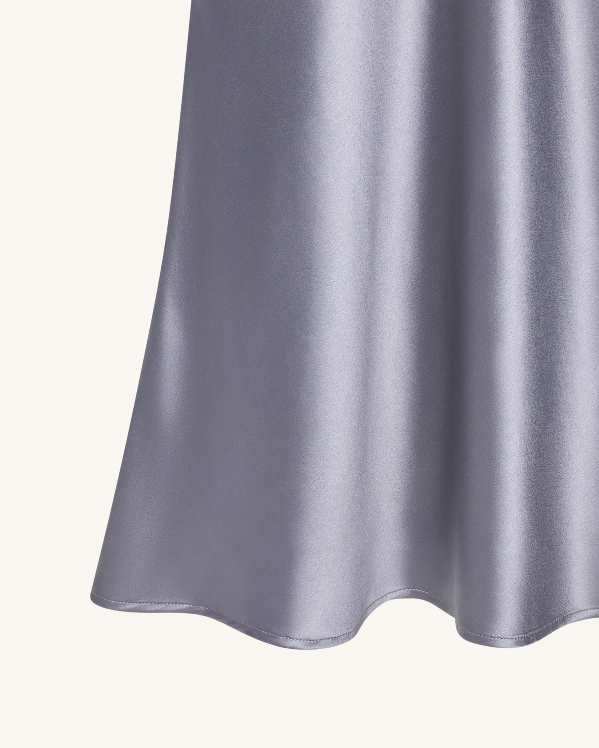 Liquid Satin Mermaid Maxi Skirt - Silver - view 6