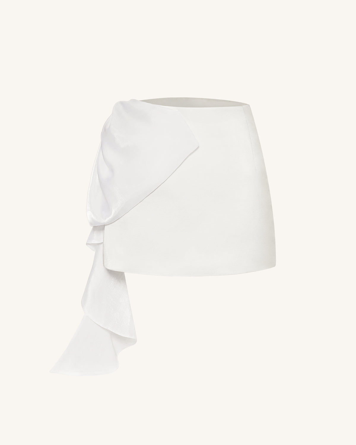 Cascading Bow Mini Skirt - White - view 7