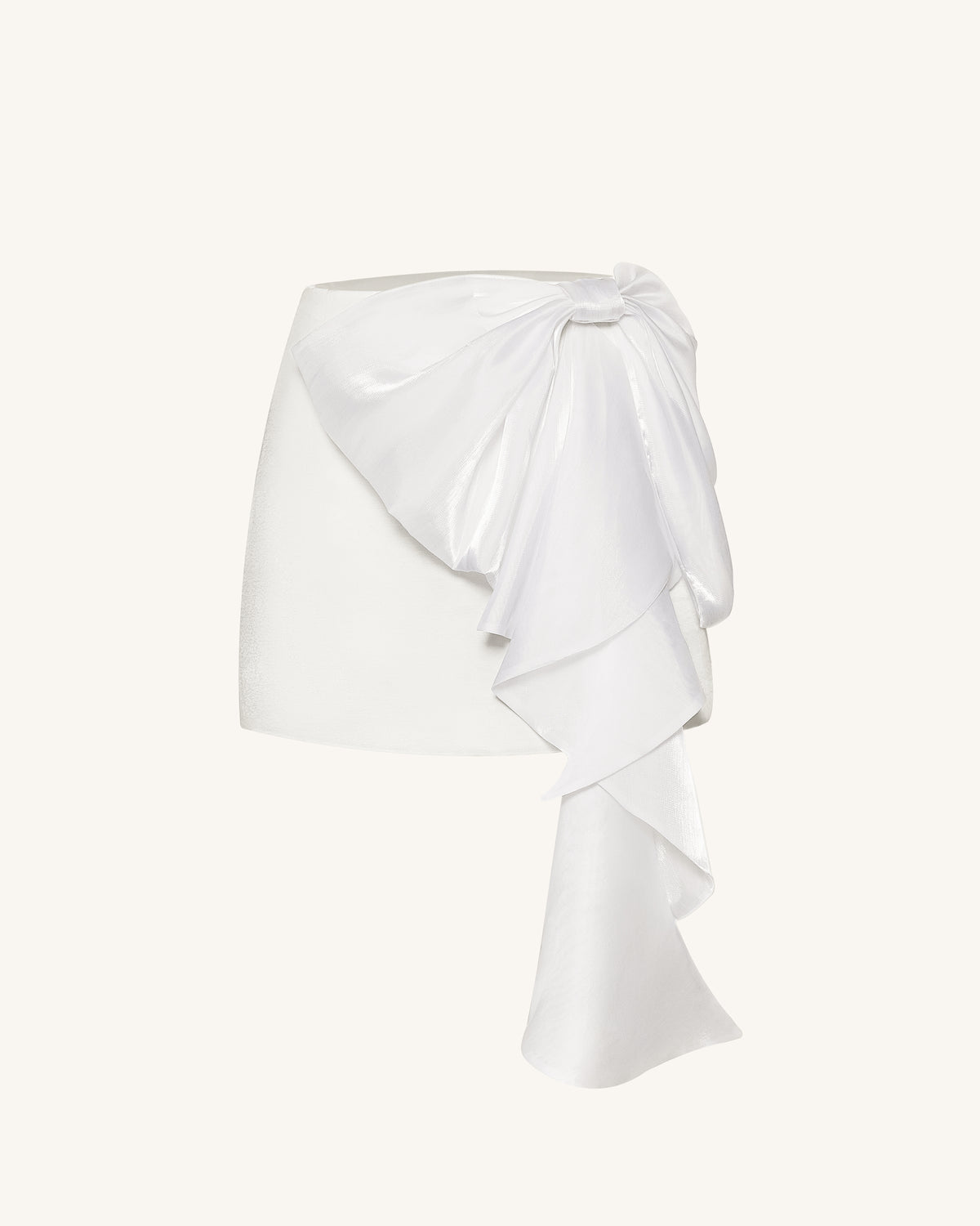 Cascading Bow Mini Skirt - White - view 6
