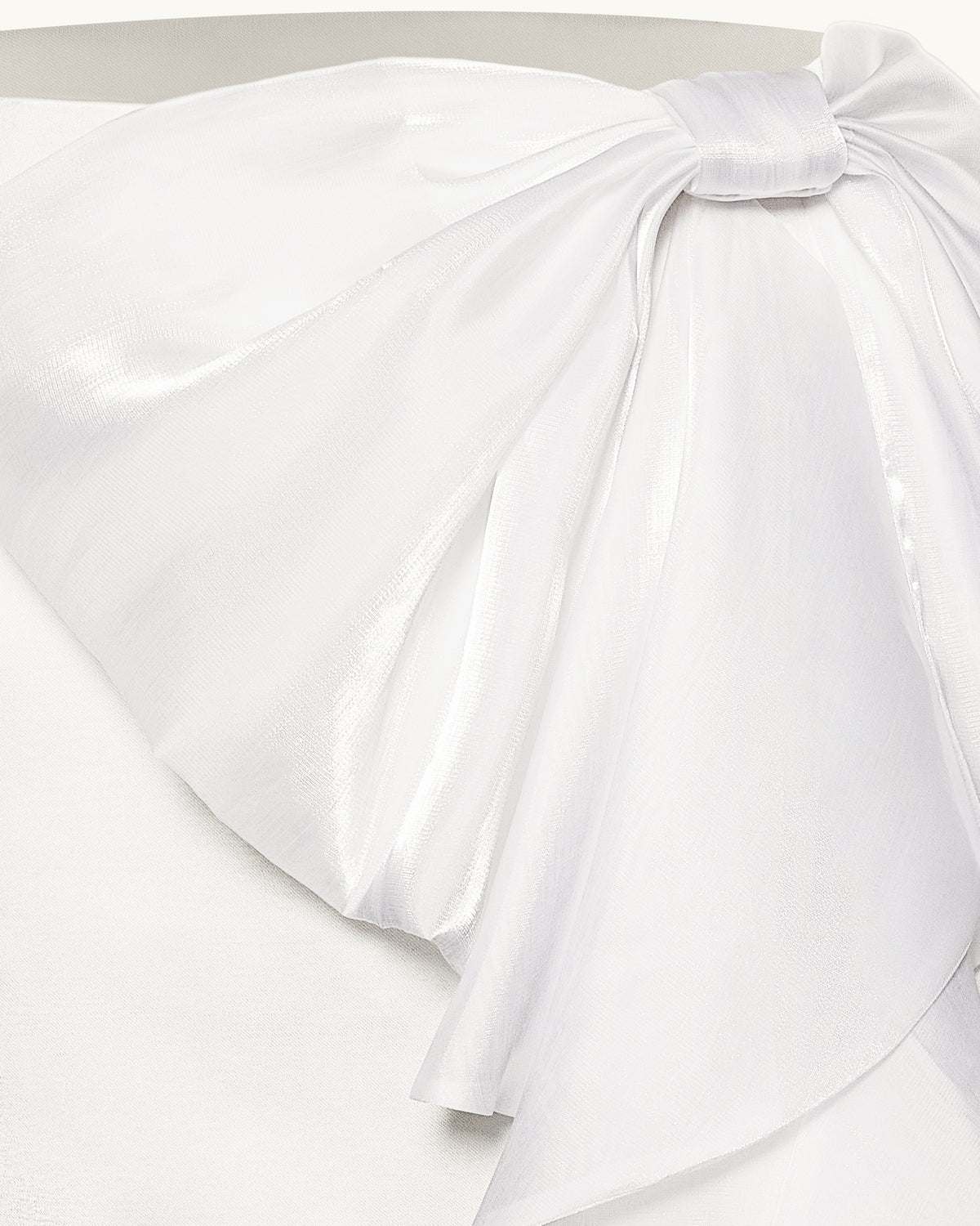 Cascading Bow Mini Skirt - White - view 8