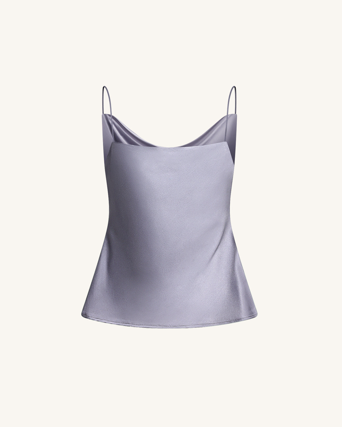 Liquid Satin Cowl Camisole - Silver - view 5