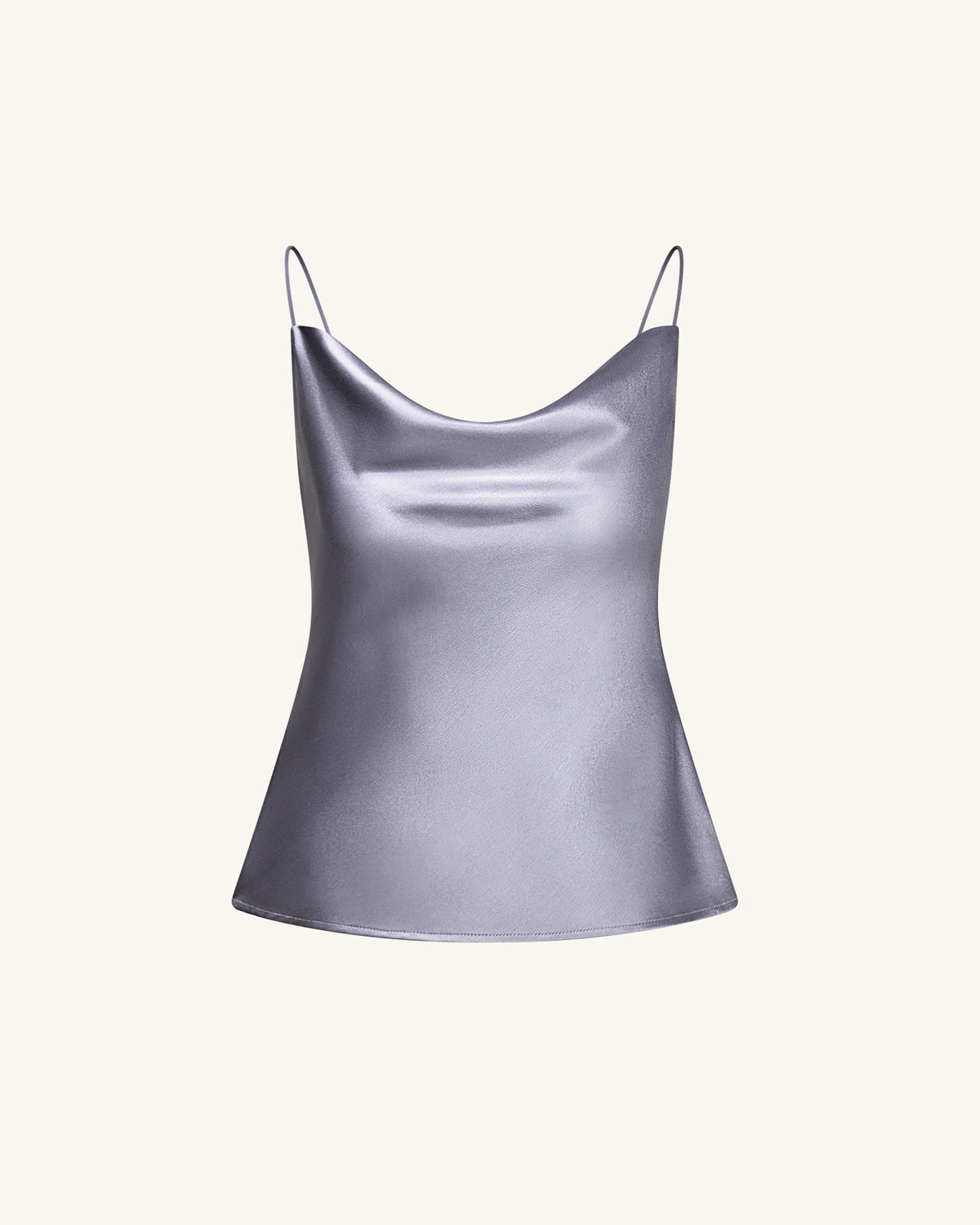 Liquid Satin Cowl Camisole - Silver - view 3