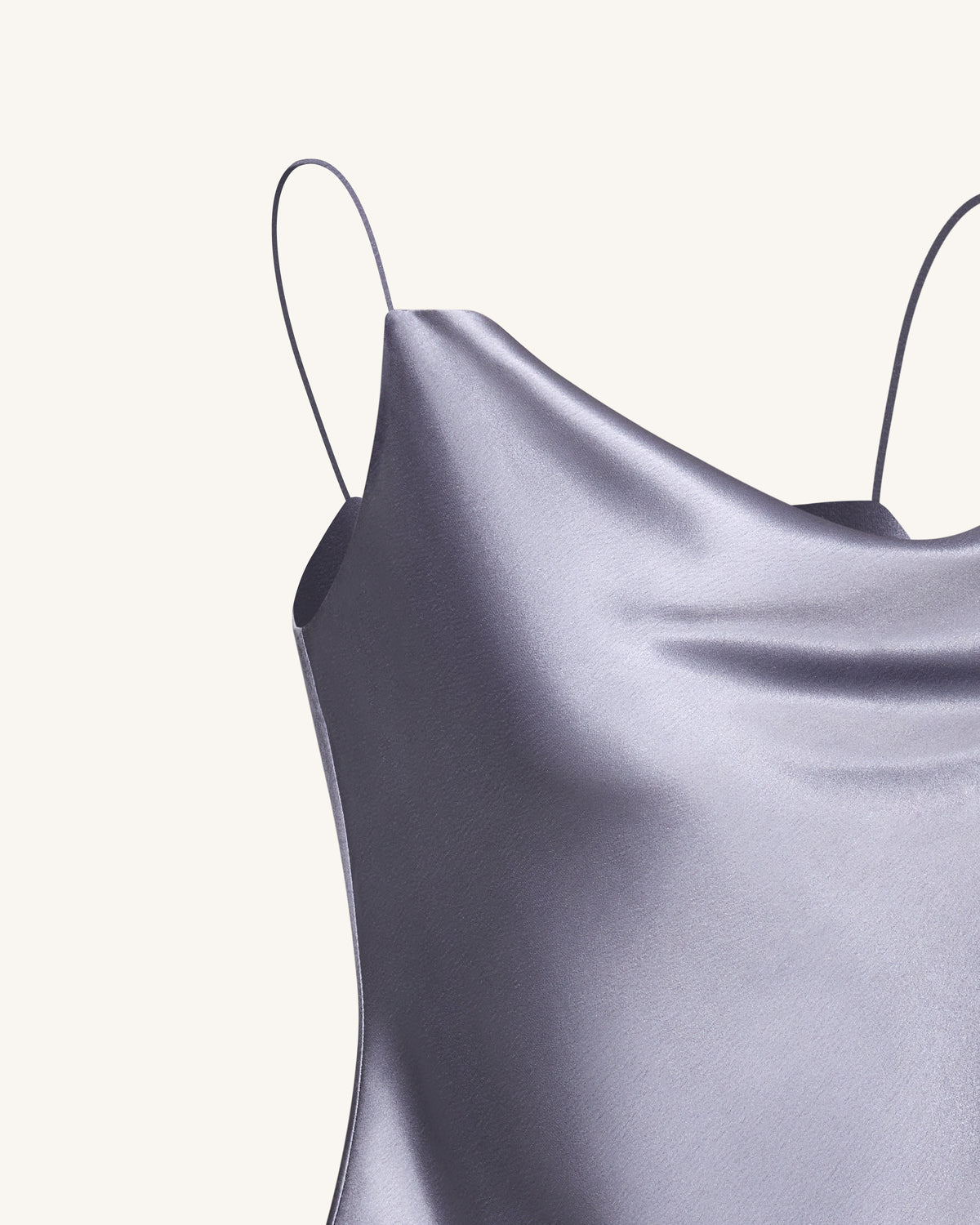 Liquid Satin Cowl Camisole - Silver - view 6