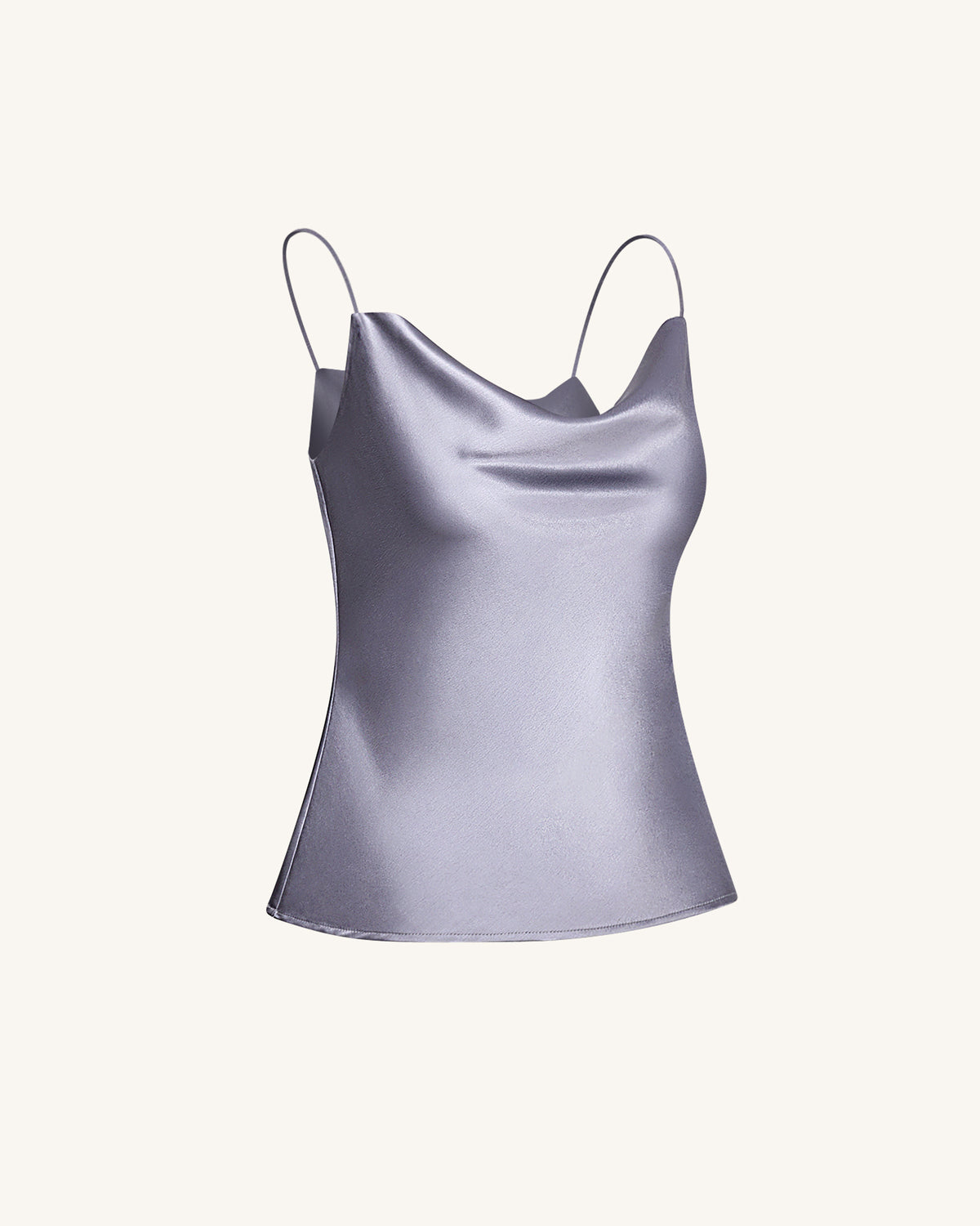 Liquid Satin Cowl Camisole - Silver - view 4