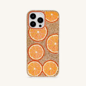 Orange Burst Bling Phone Case - Multicolor Orange - view 1
