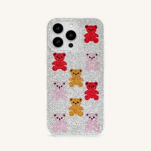 Bear Bling Phone Case - Multicolor White - view 1