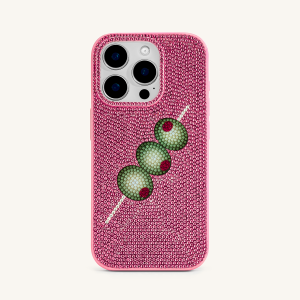 Olive Skewer Rhinestone Phone Case – Pink - view 1