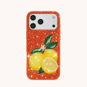 Lemon Artificial Crystal Phone Case - Orange - view 1