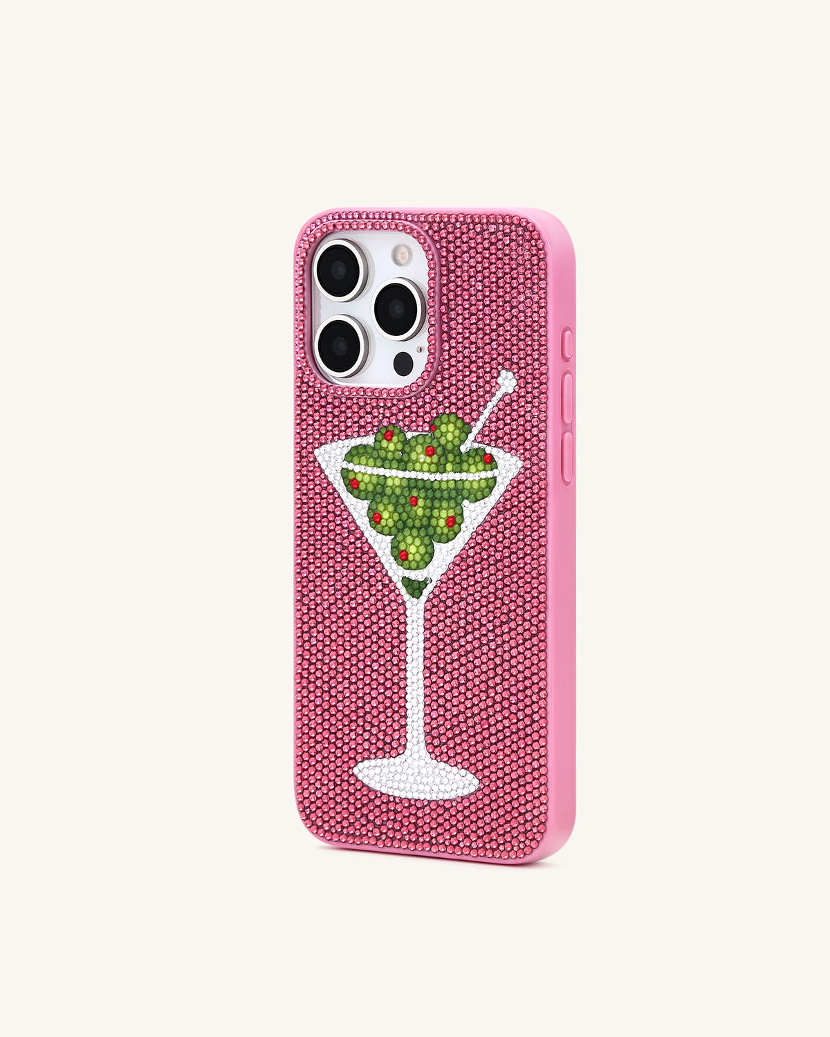 Olive Martini Artificial Crystal Phone Case - Pink - view 3
