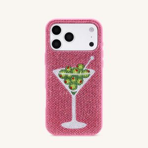 Olive Martini Artificial Crystal Phone Case - Pink - view 1