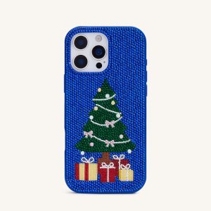 Christmas Tree Bling Phone Case - Cobalt Blue - view 1