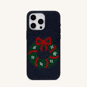 Holiday Wreath Bling Phone Case - Black - view 1