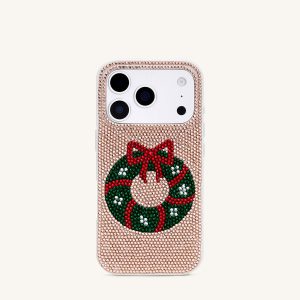 Holiday Wreath Bling Phone Case - Gold - view 1