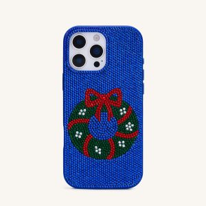 Holiday Wreath Bling Phone Case - Cobalt Blue - view 1