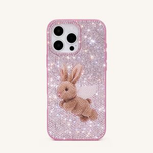 Angel Bunny Glitter Phone Case - Pink - view 1