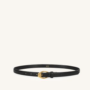 Lena Metal Rope Knot Buckle Belt - Black - view 1