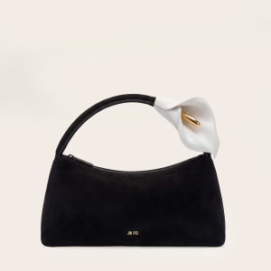 Calla Lily Top Handle Bag - Black