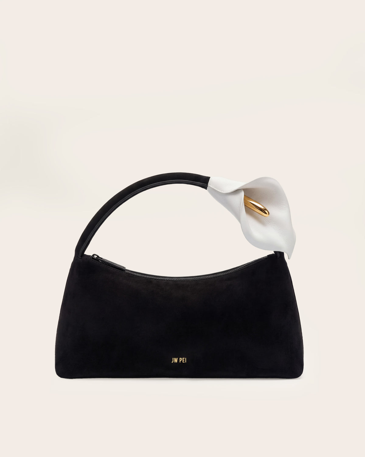 Calla Lily Top Handle Bag - Black