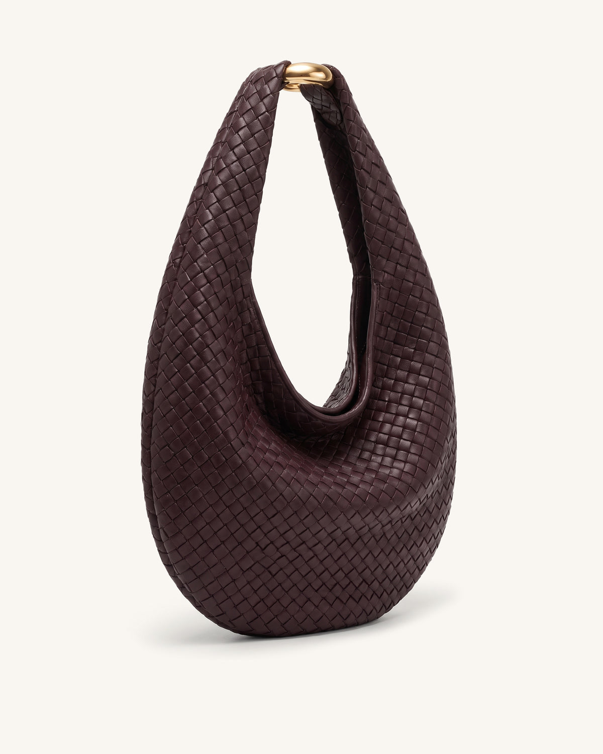 Bella Woven Shoulder Bag - Brown