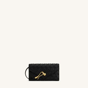 Celeste Woven Textured Key Wallet - Black - view 1