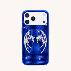 Dragon Wing Artificial Crystal Phone Case – Blue