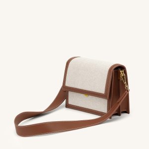 Mini Flap Crossbody - Beige Canvas - view 1