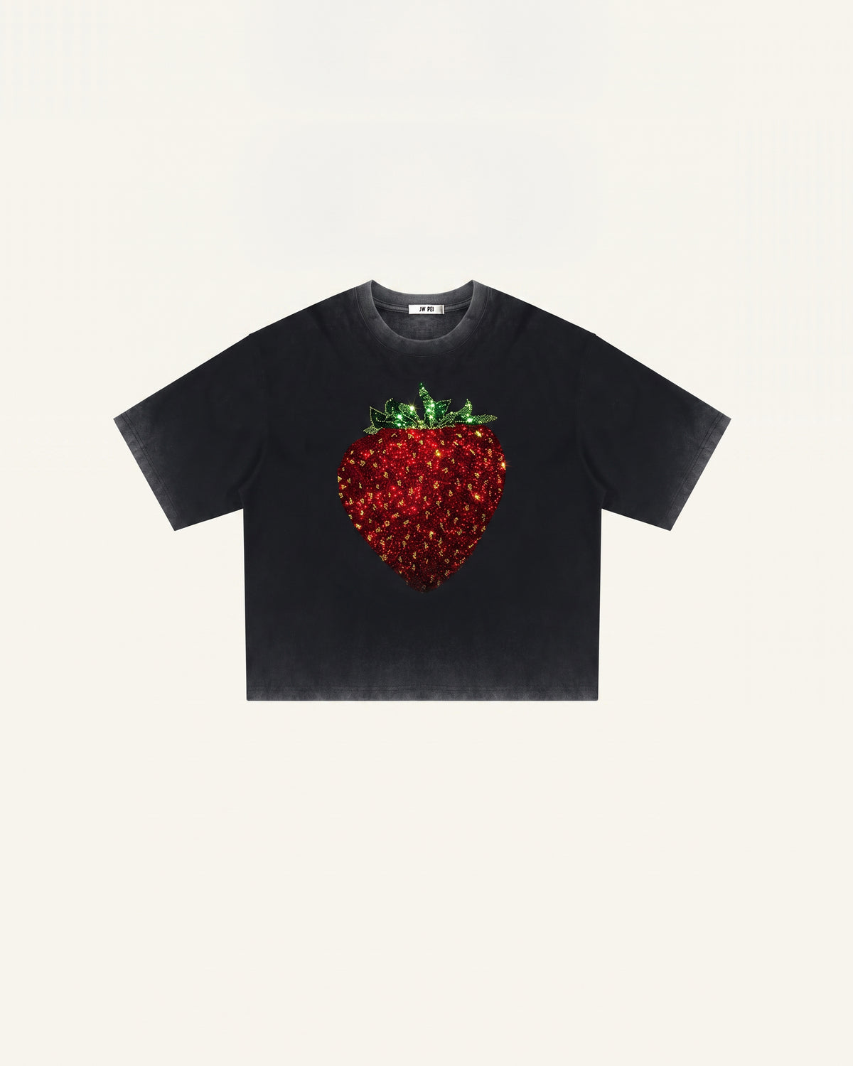 The Crystal Strawberry Graphic Tee - Faded Black - view 1