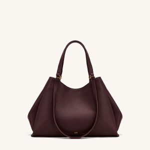 Virelia Double Handle Tote Bag - Deep Burgundy