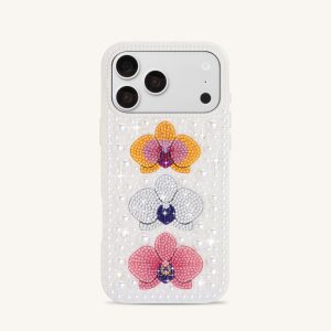 Pearl Orchid Floral Phone Case - White - view 1