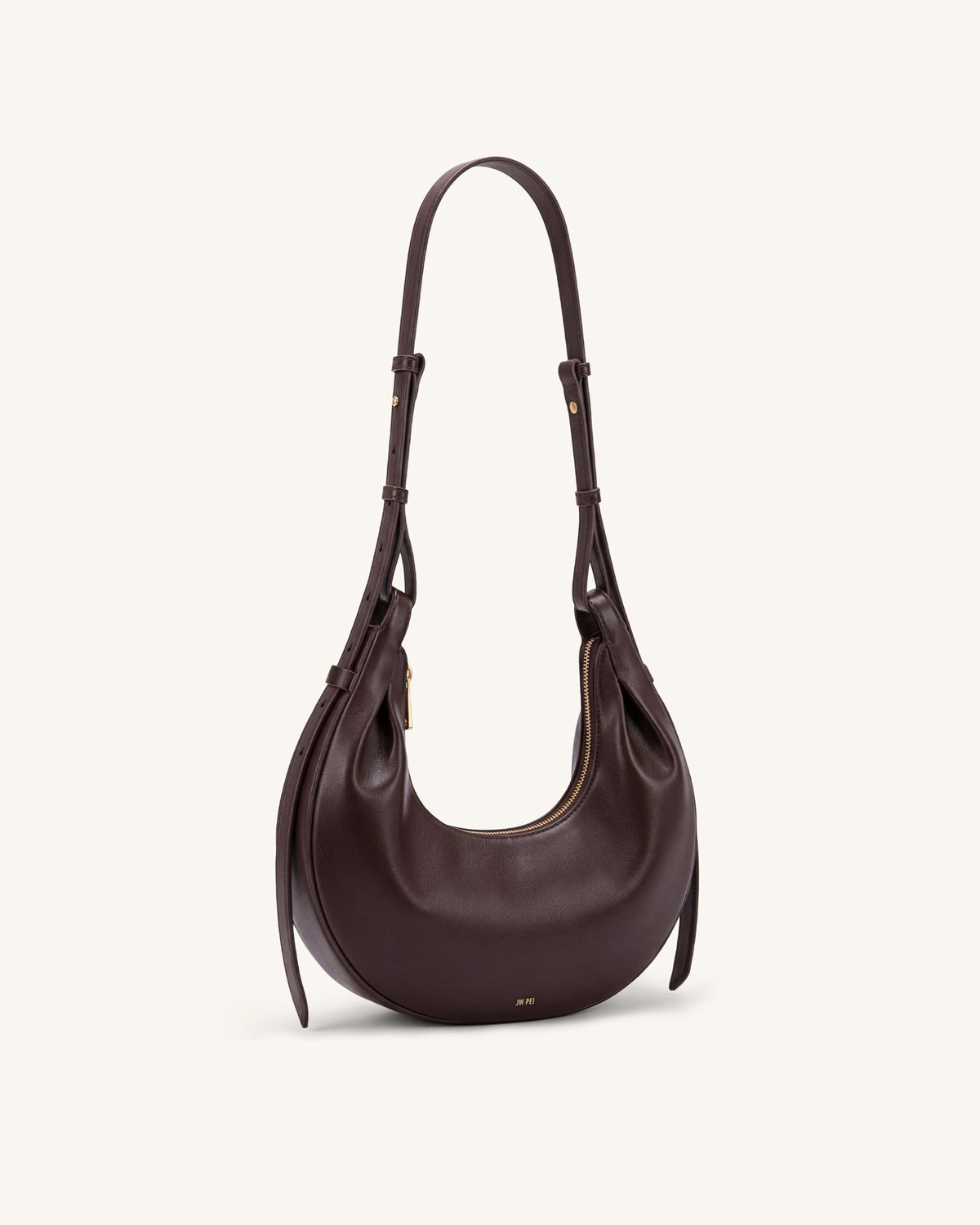 Sharon Crescent Crossbody Bag - Dark Brown - view 2