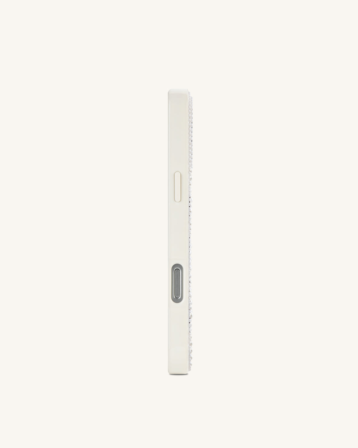 Pearl Zebra Stripe Artificial Crystal Phone Case - White - view 3
