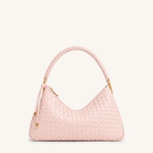 Lorena Woven Shoulder Bag - Light Pink