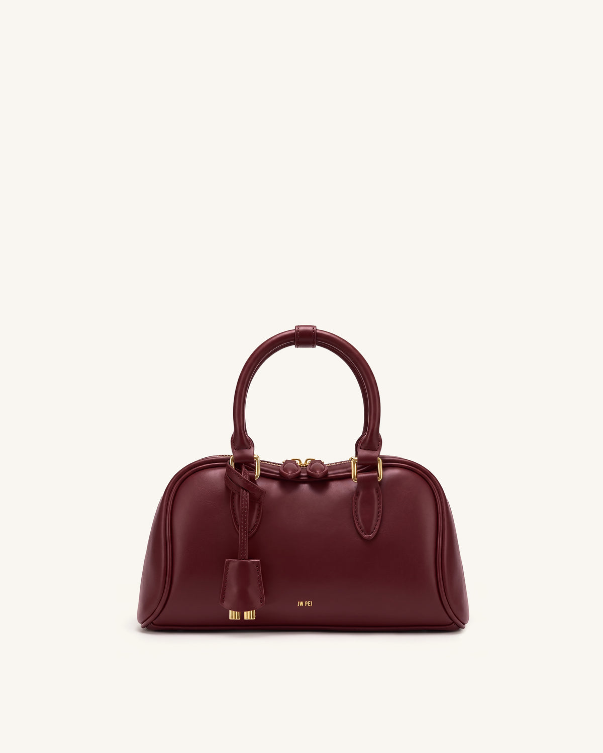 Rosalie Bowler Top Handle Bag - Dark Burgundy