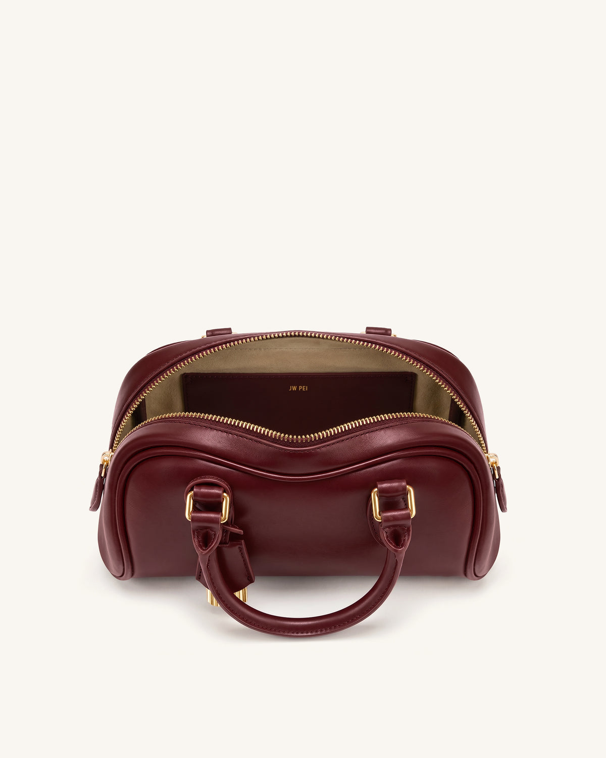 Rosalie Bowler Top Handle Bag - Dark Burgundy