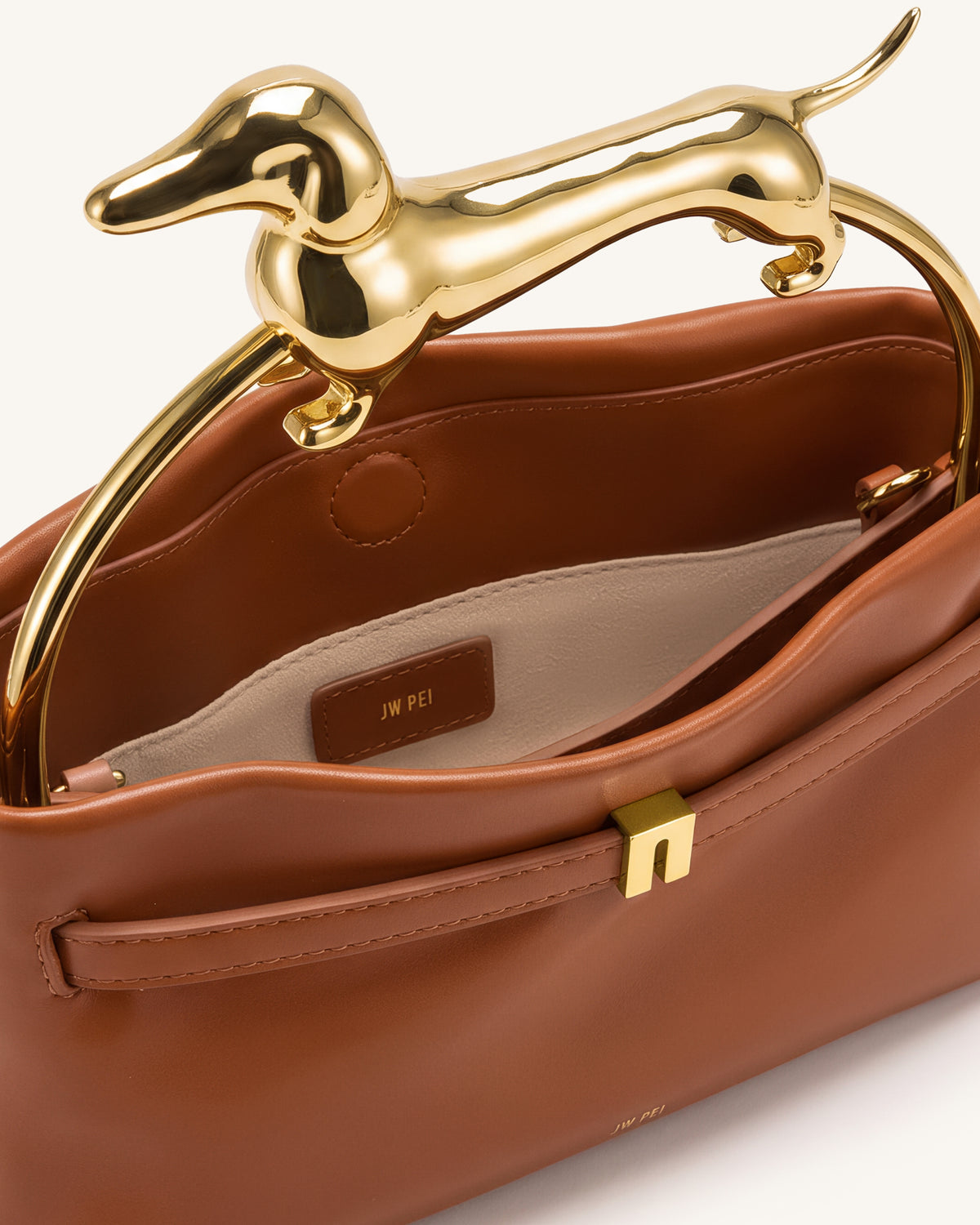 Maeve Dachshund Handle Bag - Cognac - view 4