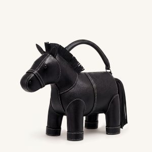 Harper Horse Top Handle Bag - Black