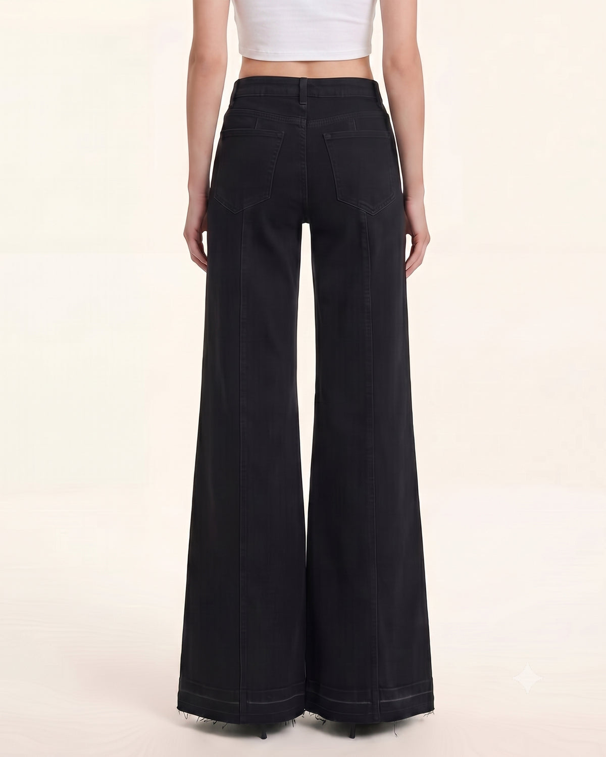 The Rebel Pink Ribbon Split Fray Jeans - Black - view 2