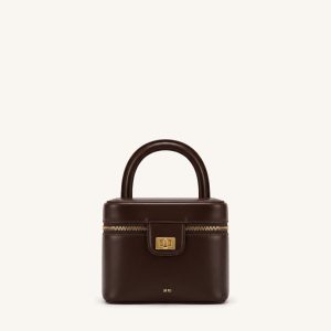 Cosima Vanity Case - Chocolate Brown - view 1