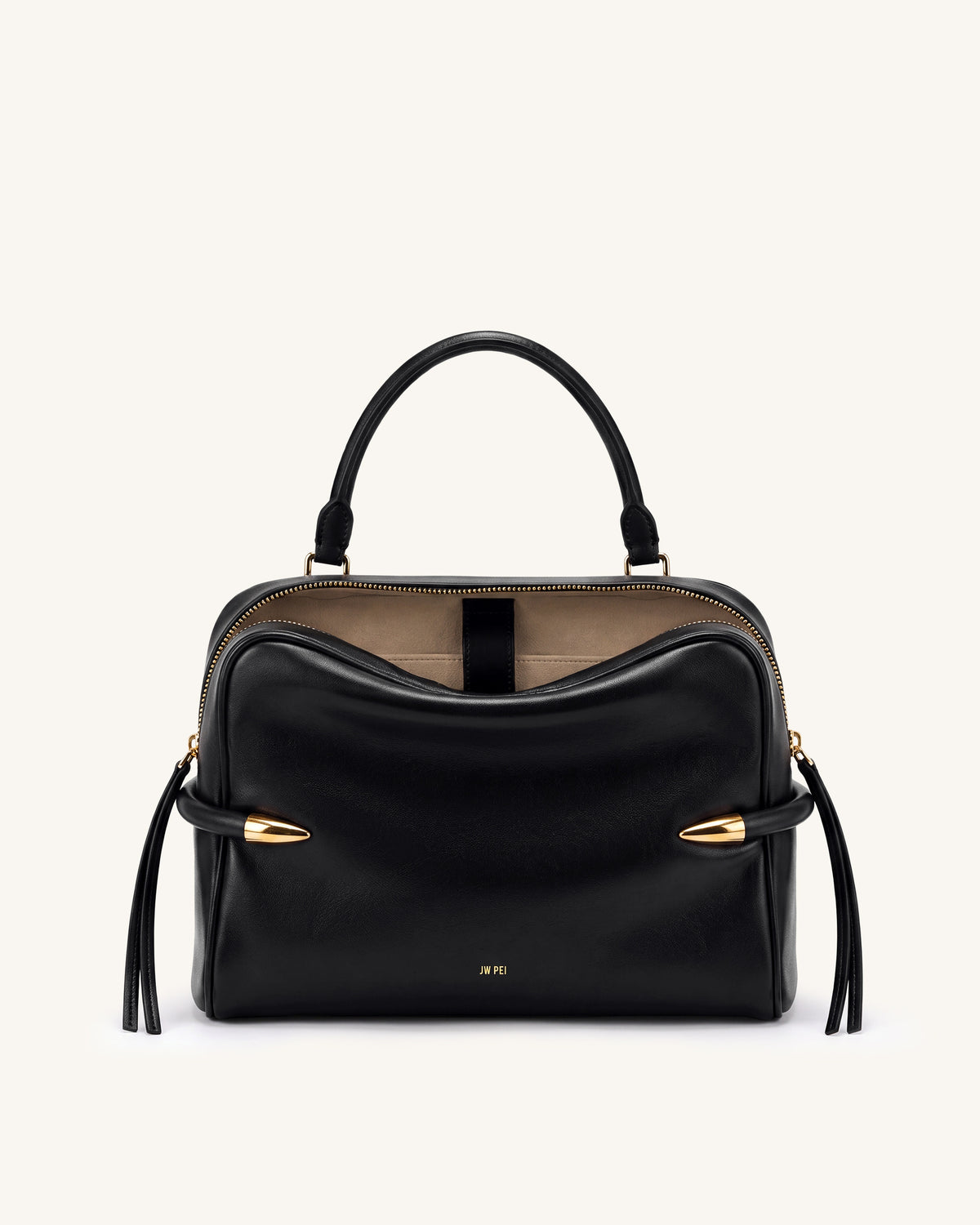 Callie Tusk Detail Shoulder Bag - Black - view 1