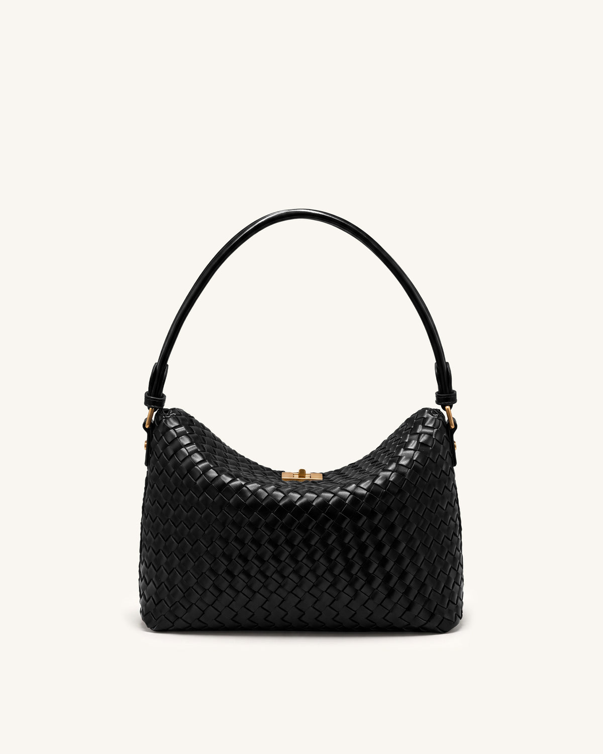 Lucia Woven Hobo Bag - Black - view 3