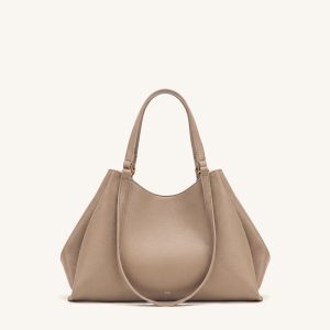 Virelia Double Handle Tote Bag - Light Khaki