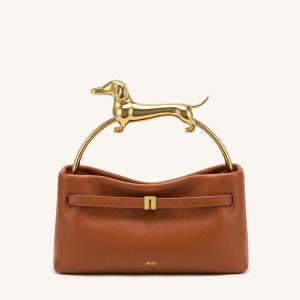 Maeve Dachshund Handle Bag - Cognac - view 1