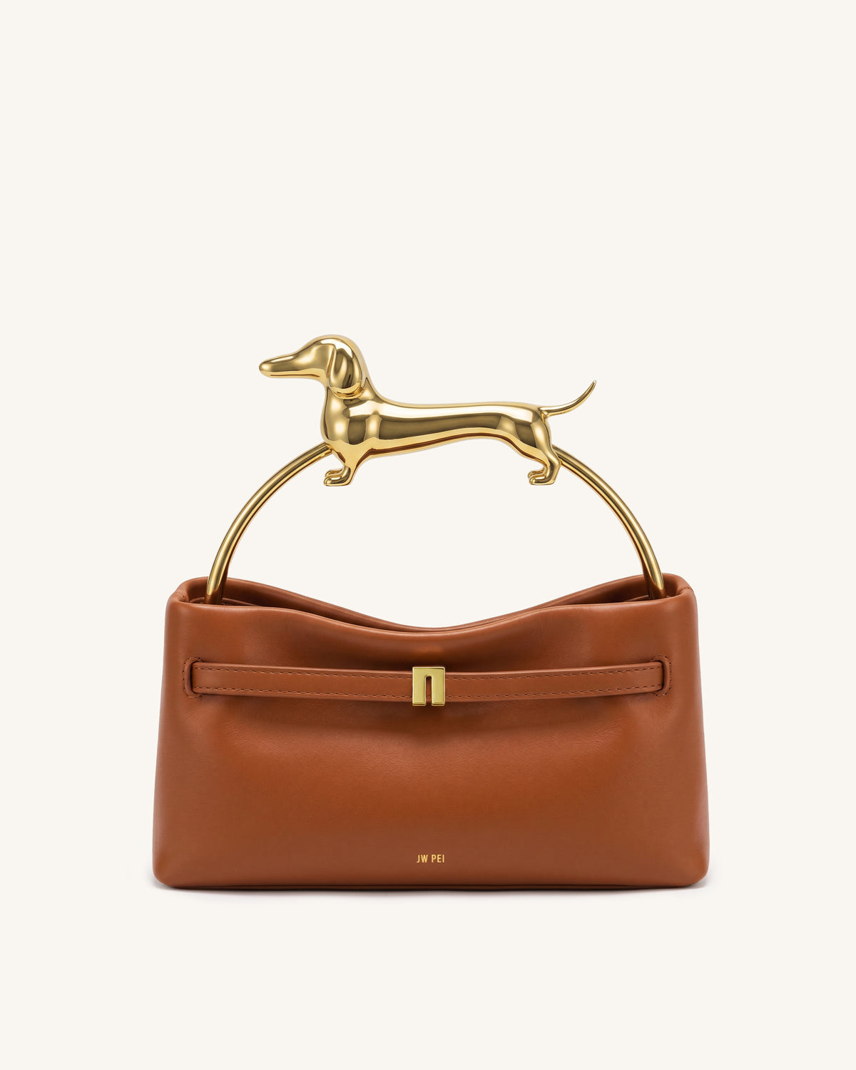Maeve Dachshund Handle Bag - Cognac - view 1