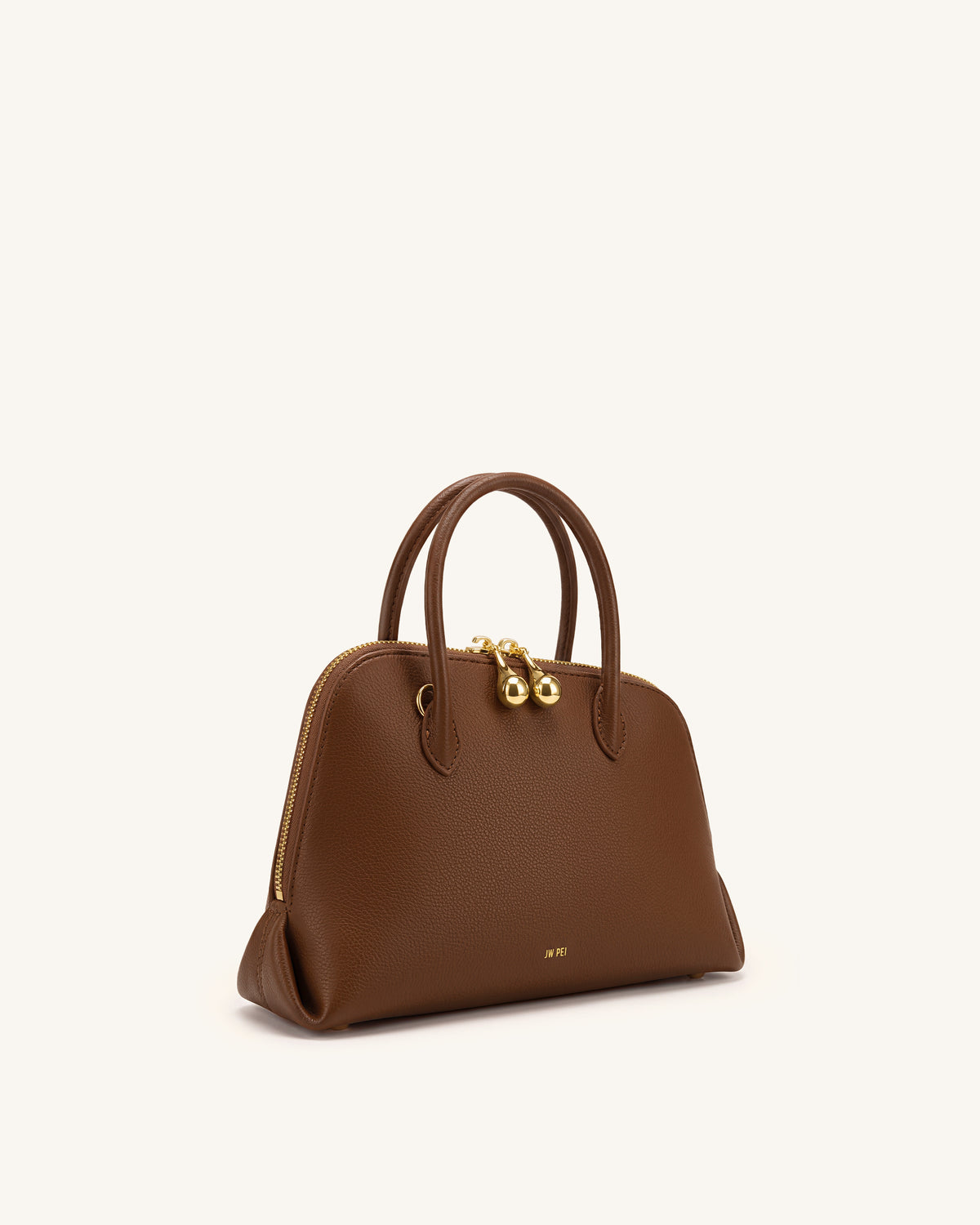 Nerina Pebbled Dome Top Handle Bag - Brown - view 2