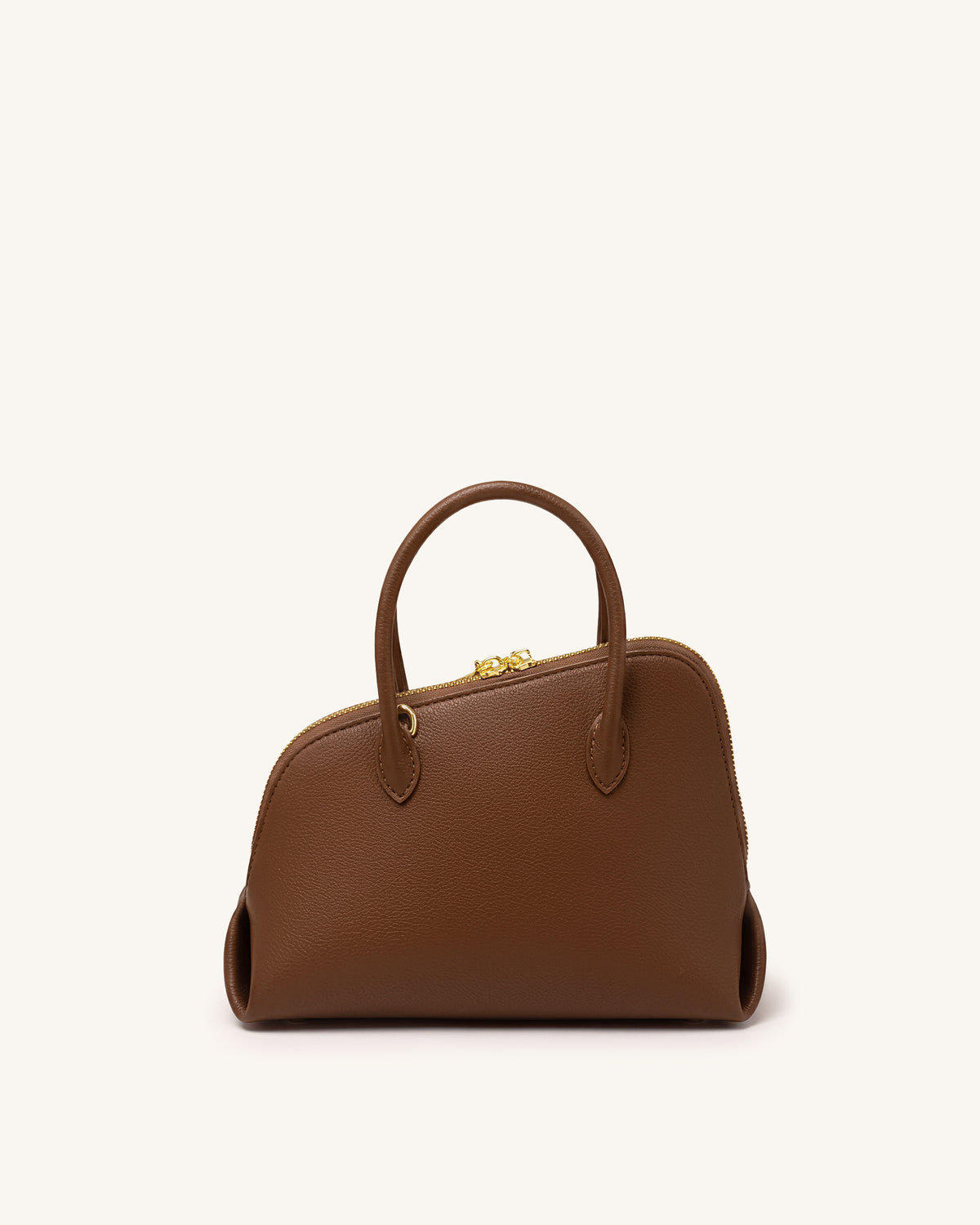 Nerina Pebbled Dome Top Handle Bag - Brown - view 3
